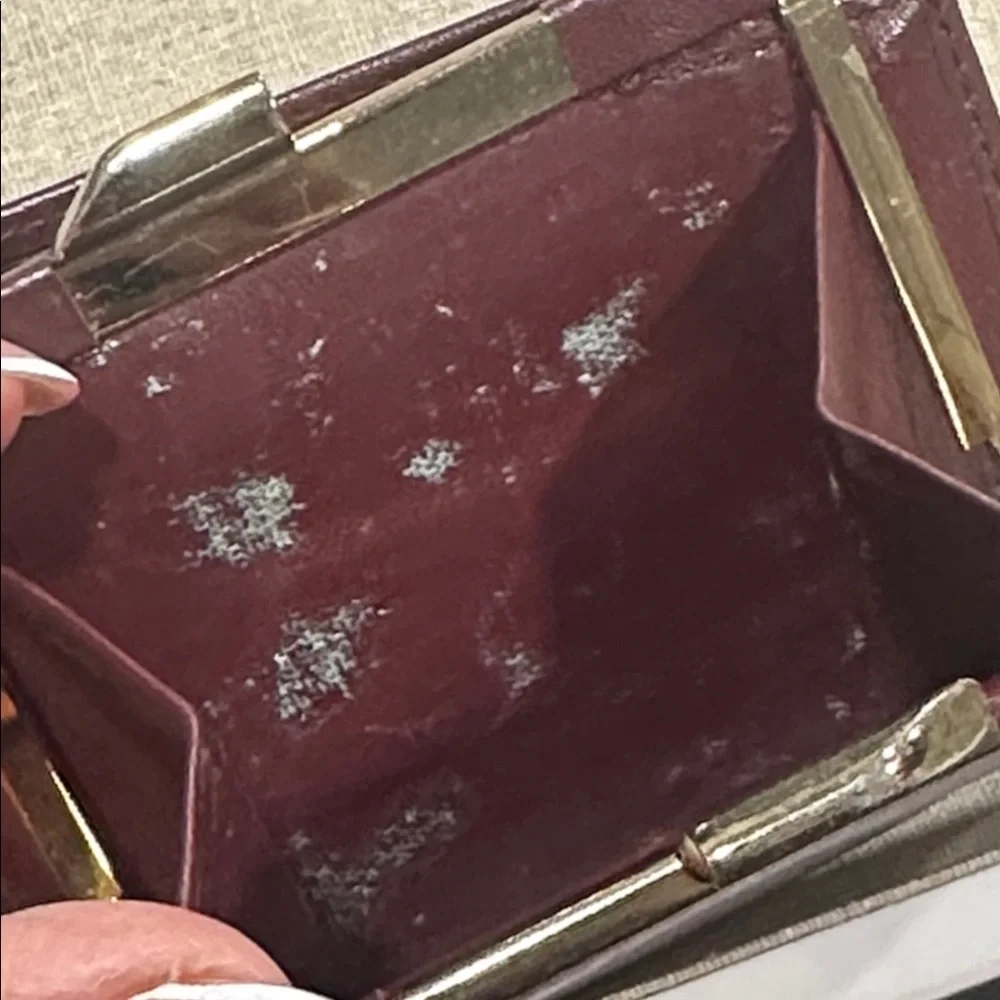 Dior TriFold Burgundy Leather Wallet‎